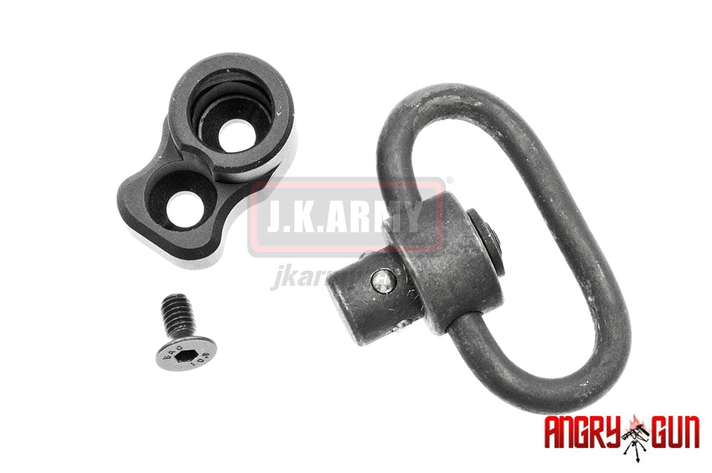 Angry Gun SCAR Rear QD Point Set with QD Sling Swivel ( Black )