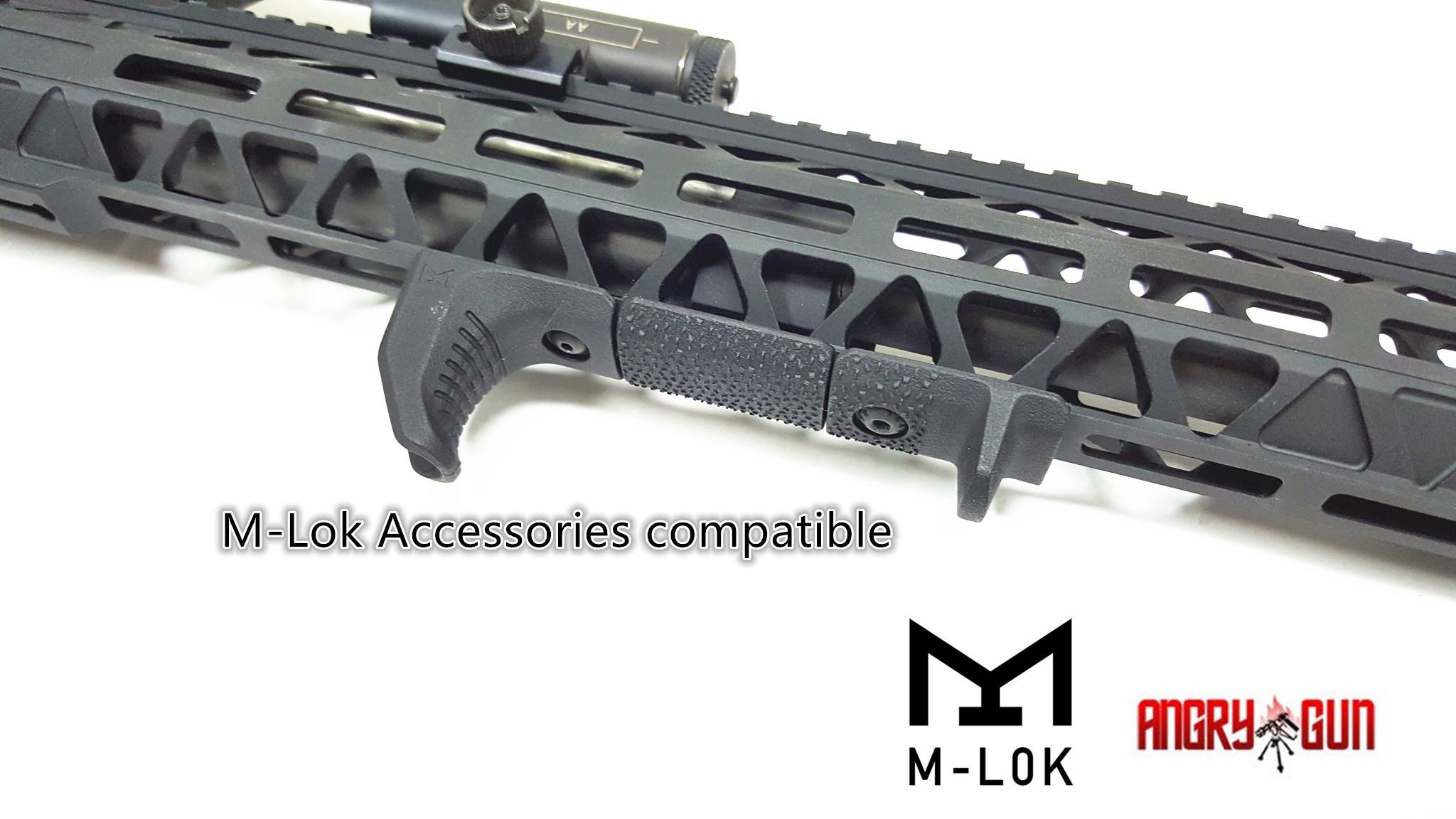 Angry Gun WCRS Style GEN2 Ver. M-LOK Rail System for M4 GBB and AEG - 16.2inch( Black )