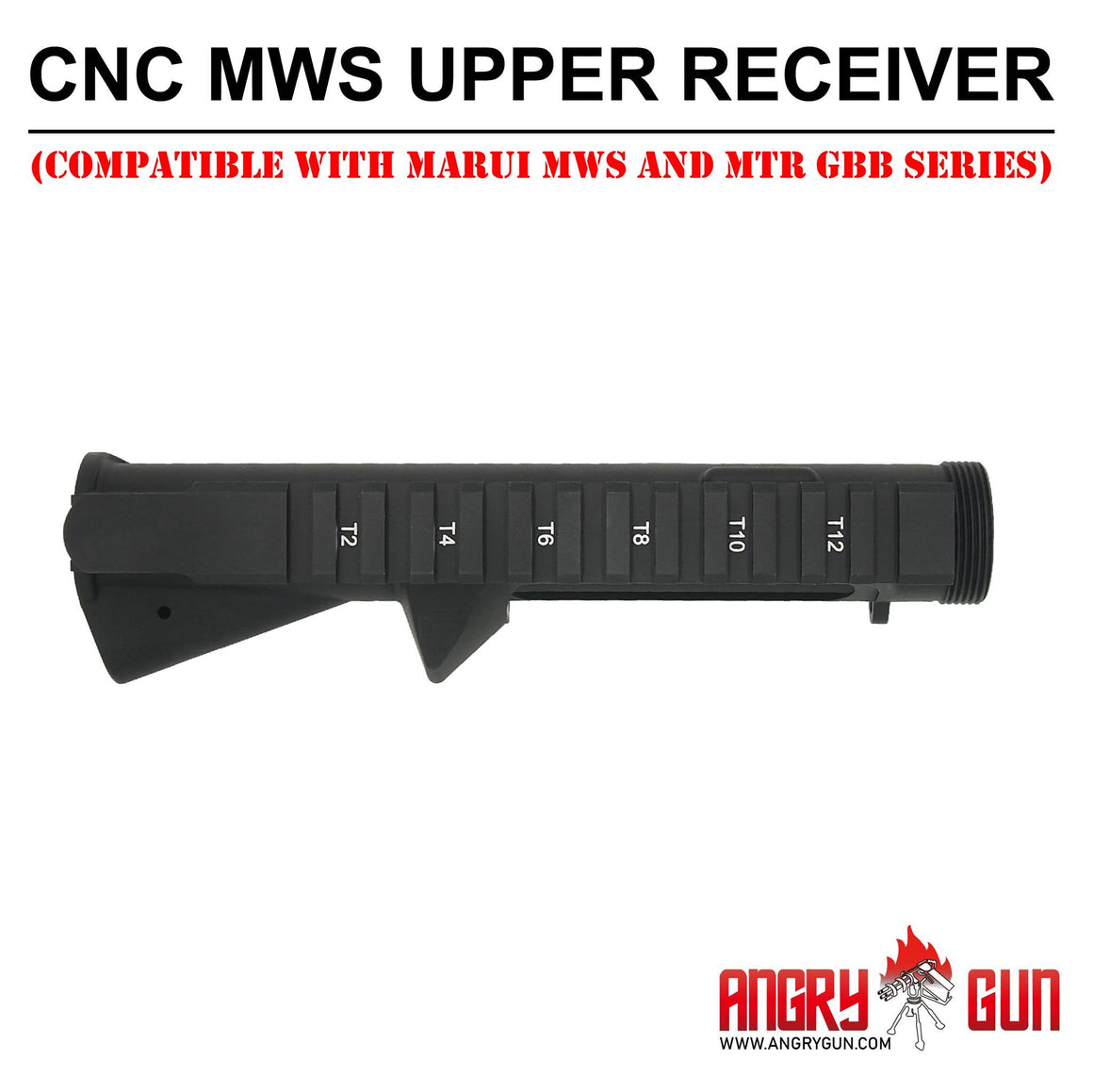 Angry Gun CNC MWS Upper Receiver ( for Marui TM MWS GBBR )-"KEYHOLE" FORGED MARK - MILSPEC