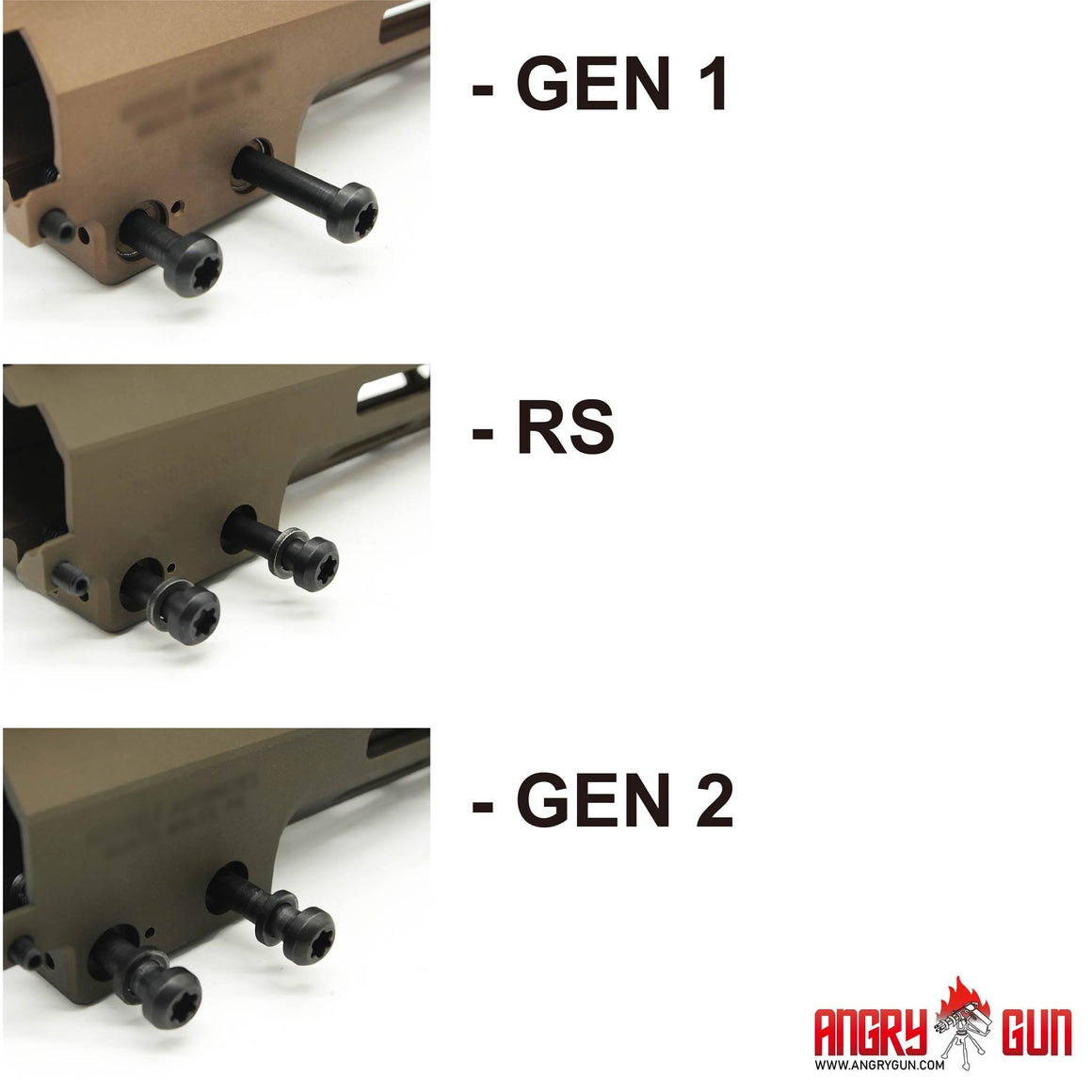 Angry Gun MK16 M-LOK 10.5 Rail Airsoft Ver. ( for AEG / GBB / PTW / MWS )-DDC ( Desert Dirt Color )-9.3 inch