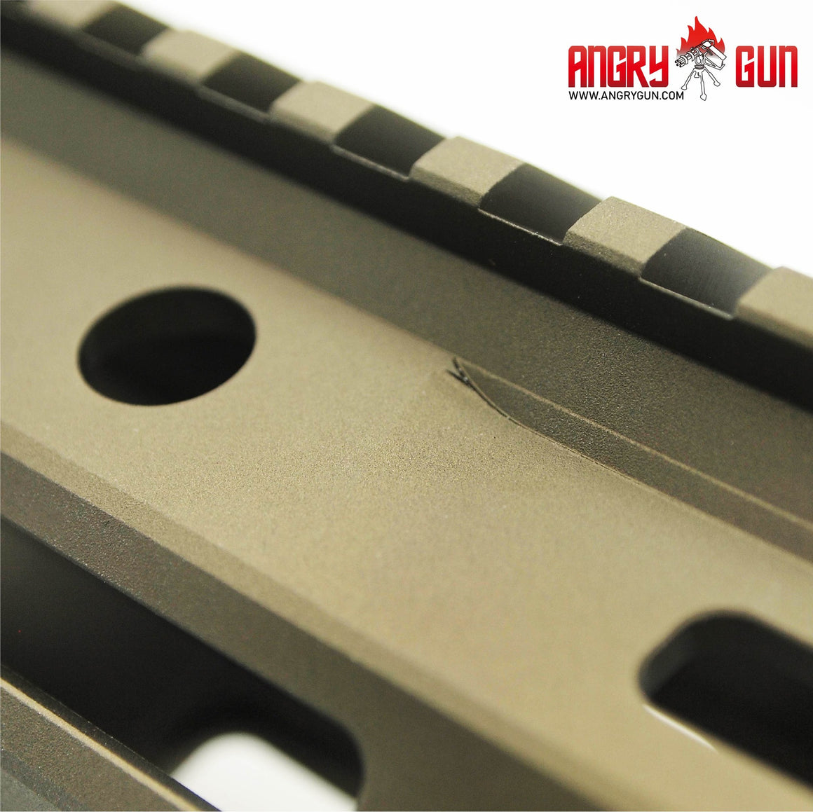 Angry Gun MK16 M-LOK 10.5 Rail Airsoft Ver. ( for AEG / GBB / PTW / MWS )-DDC ( Desert Dirt Color )-9.3 inch