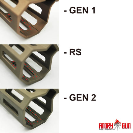 Angry Gun MK16 M-LOK 10.5 Rail Airsoft Ver. ( for AEG / GBB / PTW / MWS )-DDC ( Desert Dirt Color )-9.3 inch