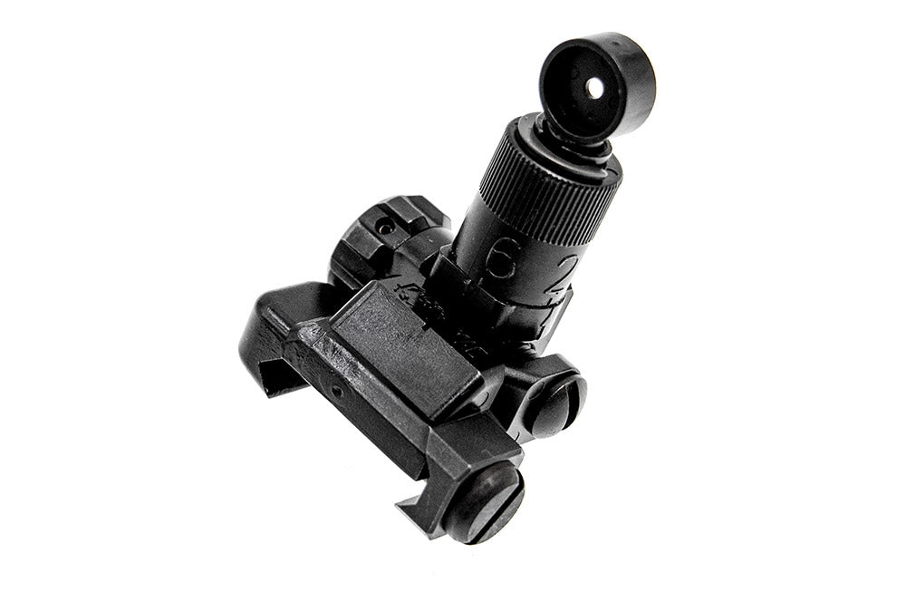 Alpha KAC Licensed Steel 200-600M Folding Micro Rear Sight ( BK )