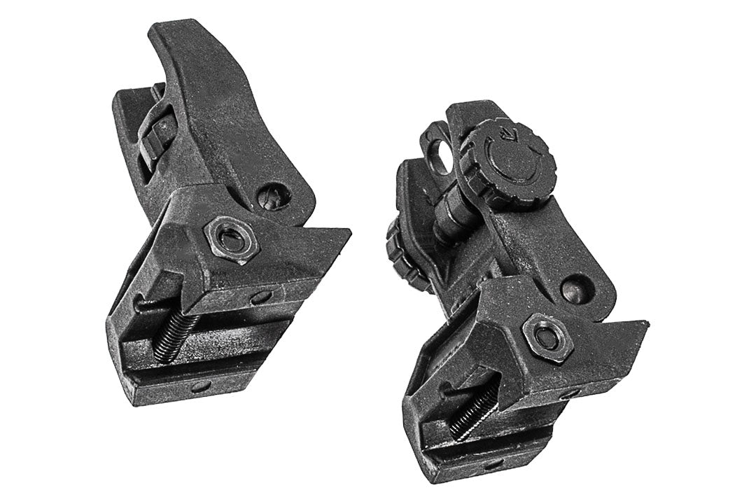 APE IMI Style Front & Rear Flip-Up Sights Set ( Black )