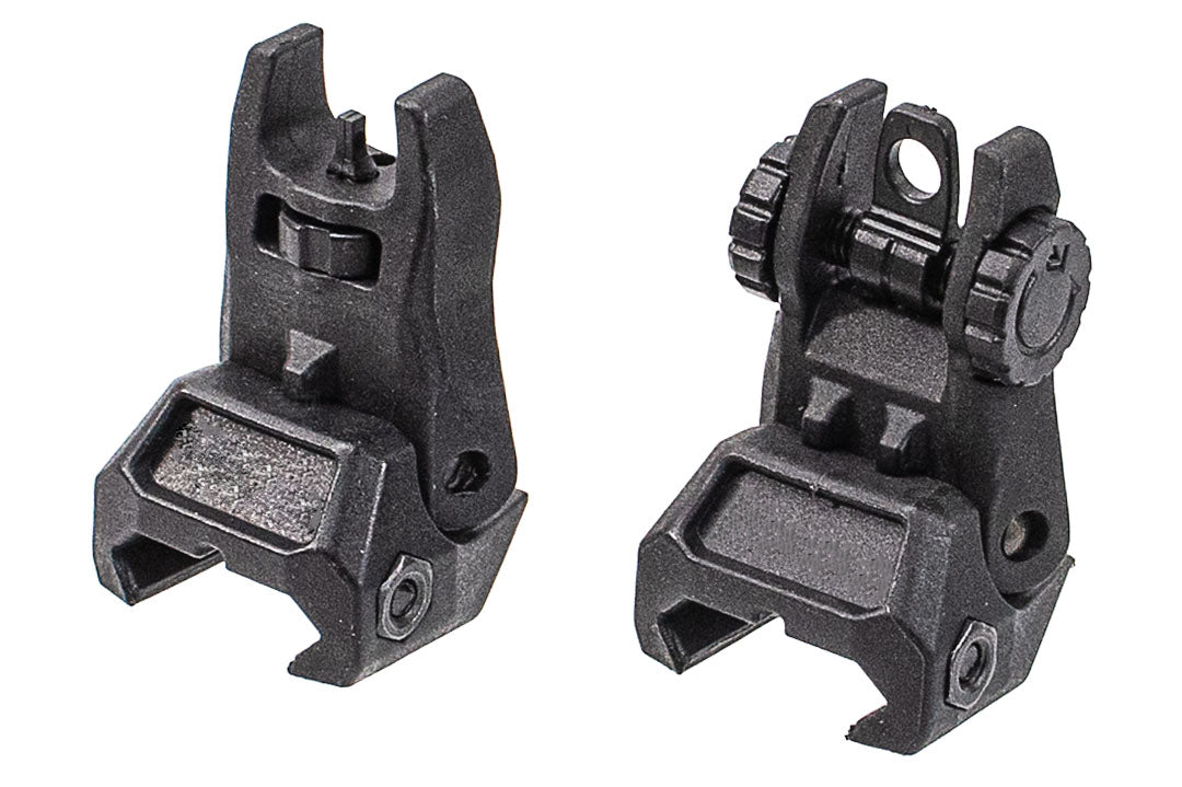 APE IMI Style Front & Rear Flip-Up Sights Set ( Black )