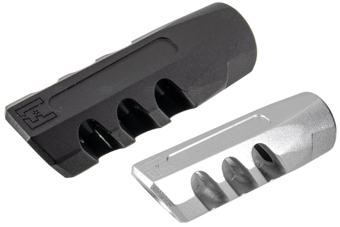 EMG F-1 Firearms Licensed 5.56 Angle Faced Compensating Brake Flash Hider 14mm CCW ( by APS )-Silver