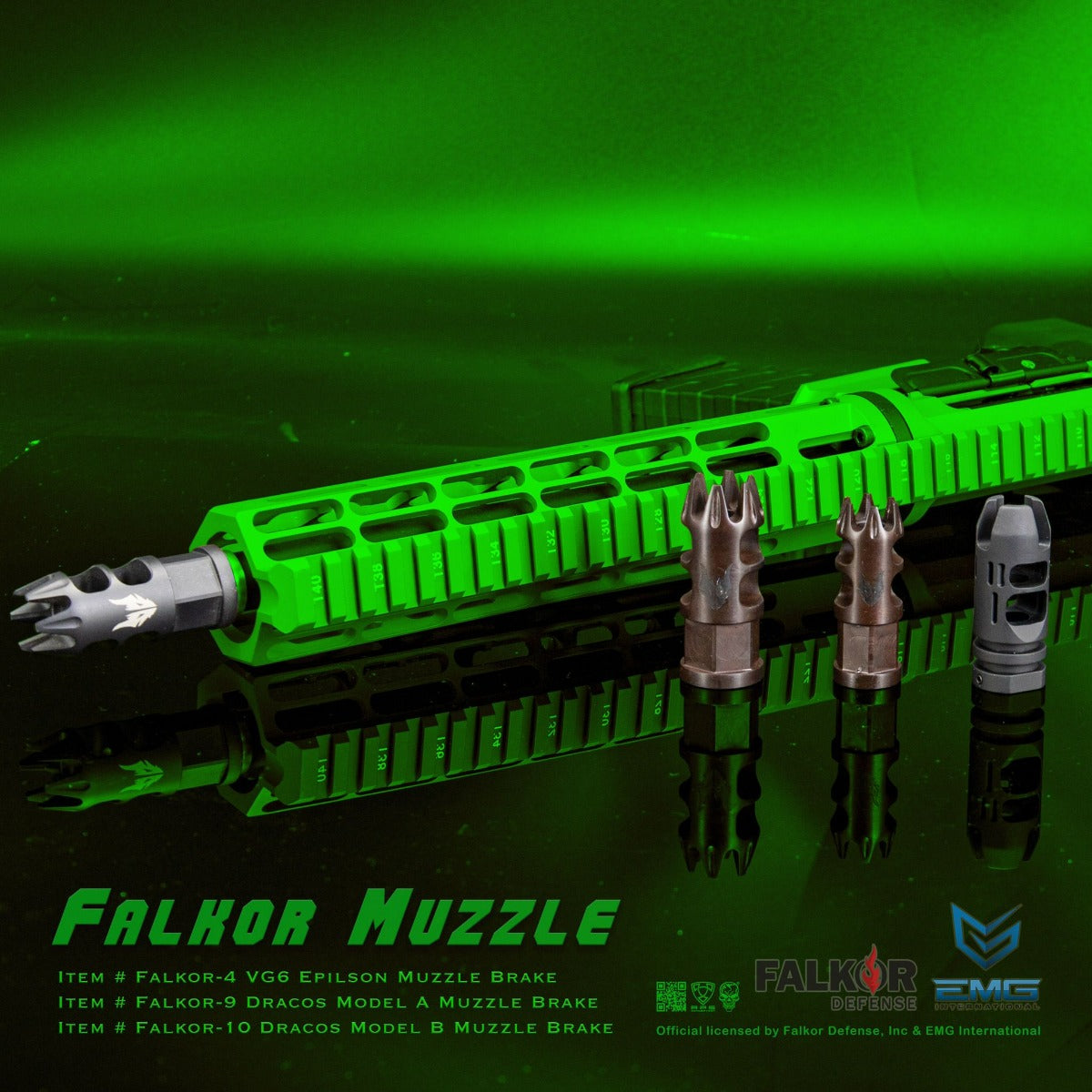 EMG FALKOR Licensed Dracos Model A / B Muzzle Brake Flash Hider 14mm CCW ( by APS )-Model B