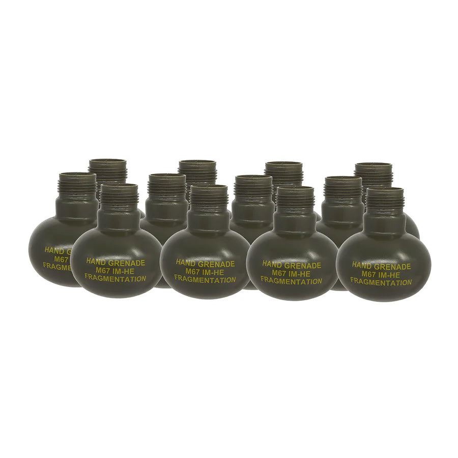 APS M67 Style Replacement Shell For Thunder C CO2 Airsoft Sound Grenade ( 12 Piece Set )