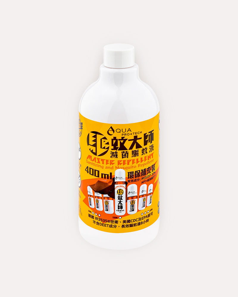 AQUA PRO+ Tech Master Repellent Mosquito Spray Refill Pack ( 400 ml ) 「驅蚊大師」滅菌驅蚊液環保補充裝 [ HK LOCAL ONLY ]