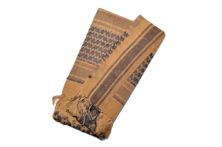 Arab Shemagh Keffiyeh Scarf ( Brown Black )