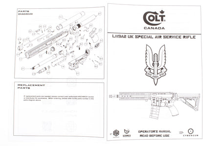 Archwick Officially Licensed COLT L119A2 Conversion Kit for Tokyo Marui TM MWS M4 GBB ( Black )