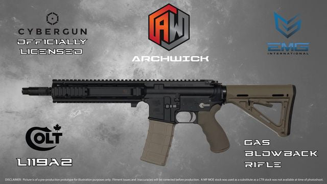 Archwick Officially Licensed COLT L119A2 GBB Rifle ( Black ) ( GHK )