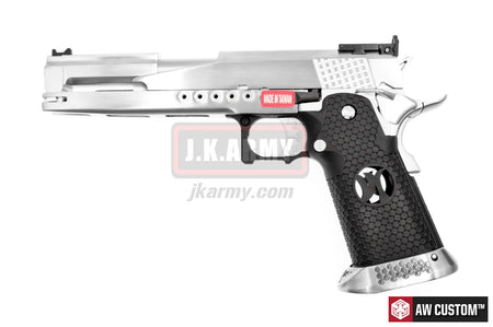 AW Custom™ 6" HX2201 Hi-Capa 6inch Dragon Airsoft GBB Pistol ( Silver )