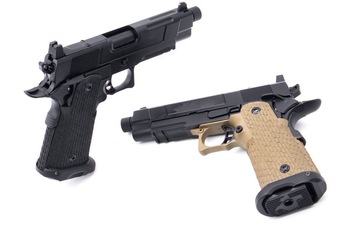 ARMY Armament R504 with RMR Base Mount GBB Pistol Airsoft ( Black / DE ) ( Costa VIP Style )-Black