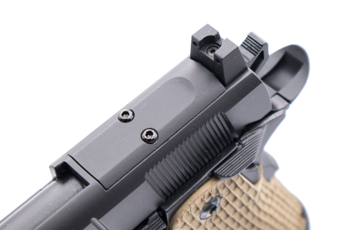 ARMY Armament R504 with RMR Base Mount GBB Pistol Airsoft ( Black / DE ) ( Costa VIP Style )-Black