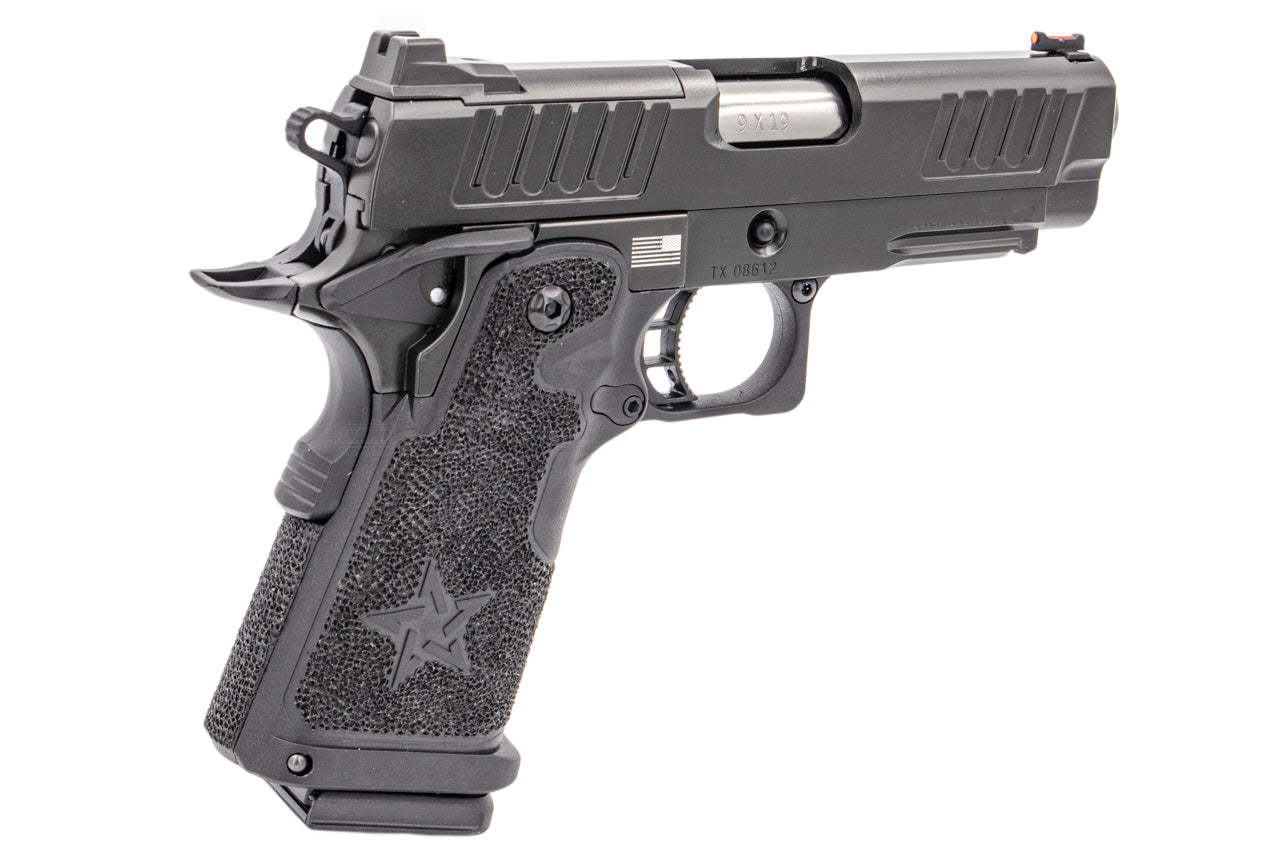 ARMY R612 Staccato C2 2011 Style Star Stippling Grip Ver. Hi-Capa GBB Pistol Airsoft ( Black )