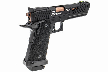 ARMY TTI Licensed JW4 Pit Viper CNC Aluminum 7075 Slide Hi-Capa GBB Pistol Airsoft  ( Steel Internal Parts Version ) ( Black R614 ) ( Licensed by Taran Tactical Innovations ) ( John Wick )
