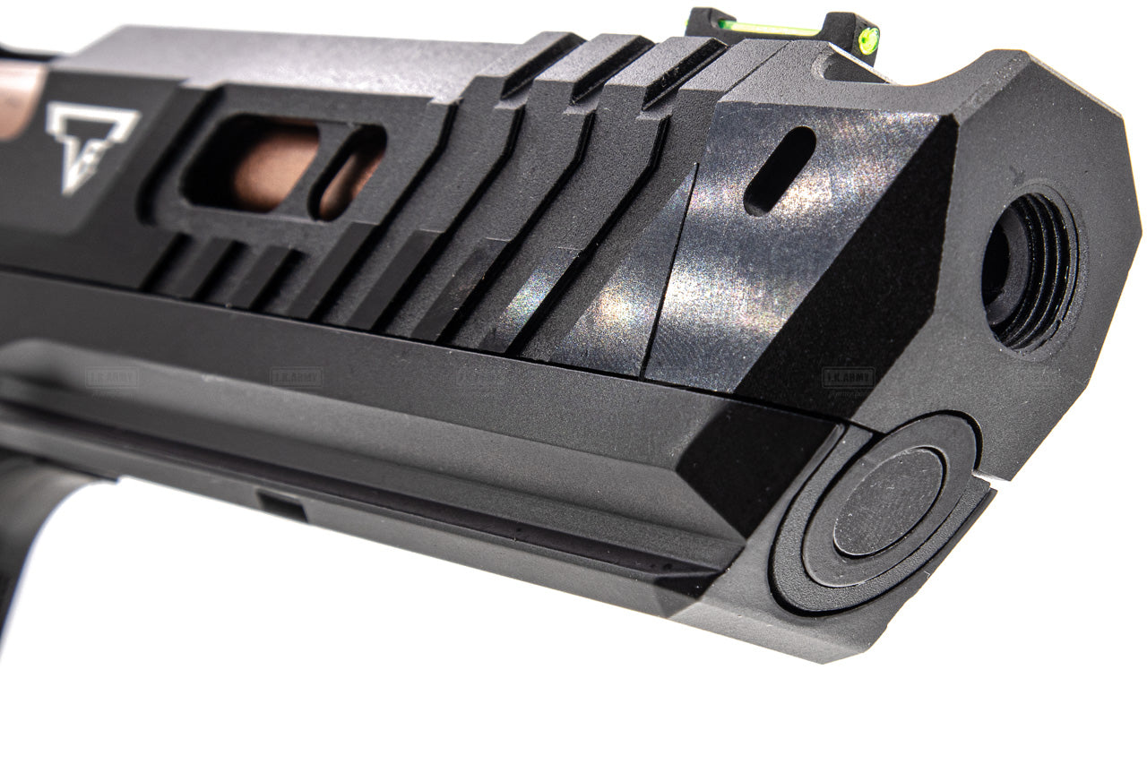 ARMY TTI Licensed JW4 Pit Viper CNC Aluminum 7075 Slide Hi-Capa GBB Pistol Airsoft  ( Steel Internal Parts Version ) ( Black R614 ) ( Licensed by Taran Tactical Innovations ) ( John Wick )