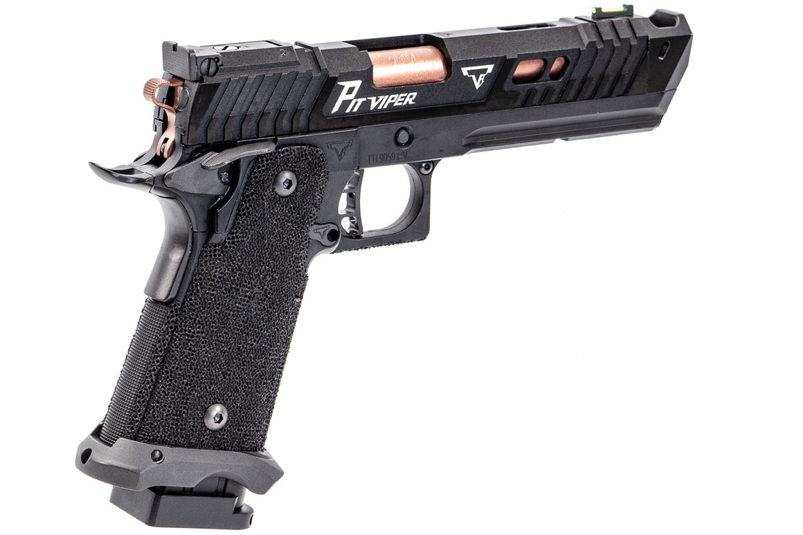 ARMY TTI Licensed JW4 Pit Viper CNC Aluminum 7075 Slide Hi-Capa GBB Pistol Airsoft  ( Steel Internal Parts Version ) ( Black R614 ) ( Licensed by Taran Tactical Innovations ) ( John Wick )