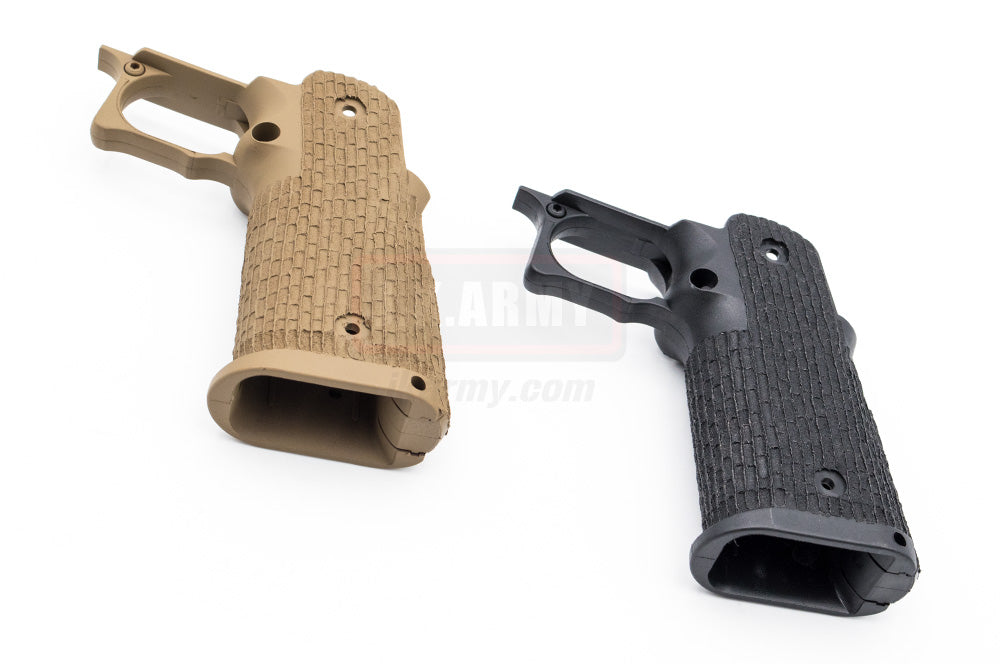 ARMY Stippled Grip for R501 / TM Hi-Capa ( BK/DE )-Black
