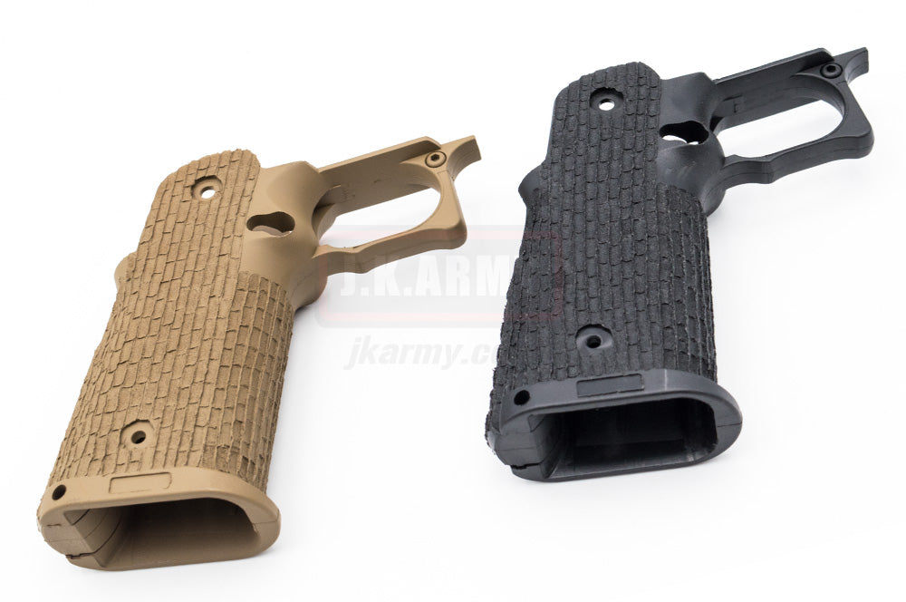 ARMY Stippled Grip for R501 / TM Hi-Capa ( BK/DE )-Black