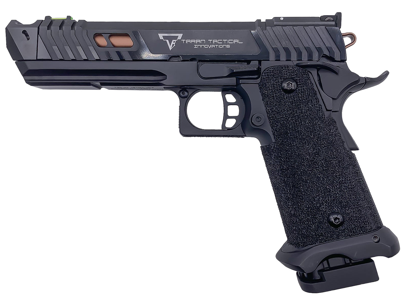 ARMY TTI Licensed JW4 Pit Viper CNC Aluminum 7075 Slide Hi-Capa GBB Pistol Airsoft  ( Steel Internal Parts Version ) ( Black R614 ) ( Licensed by Taran Tactical Innovations ) ( John Wick )