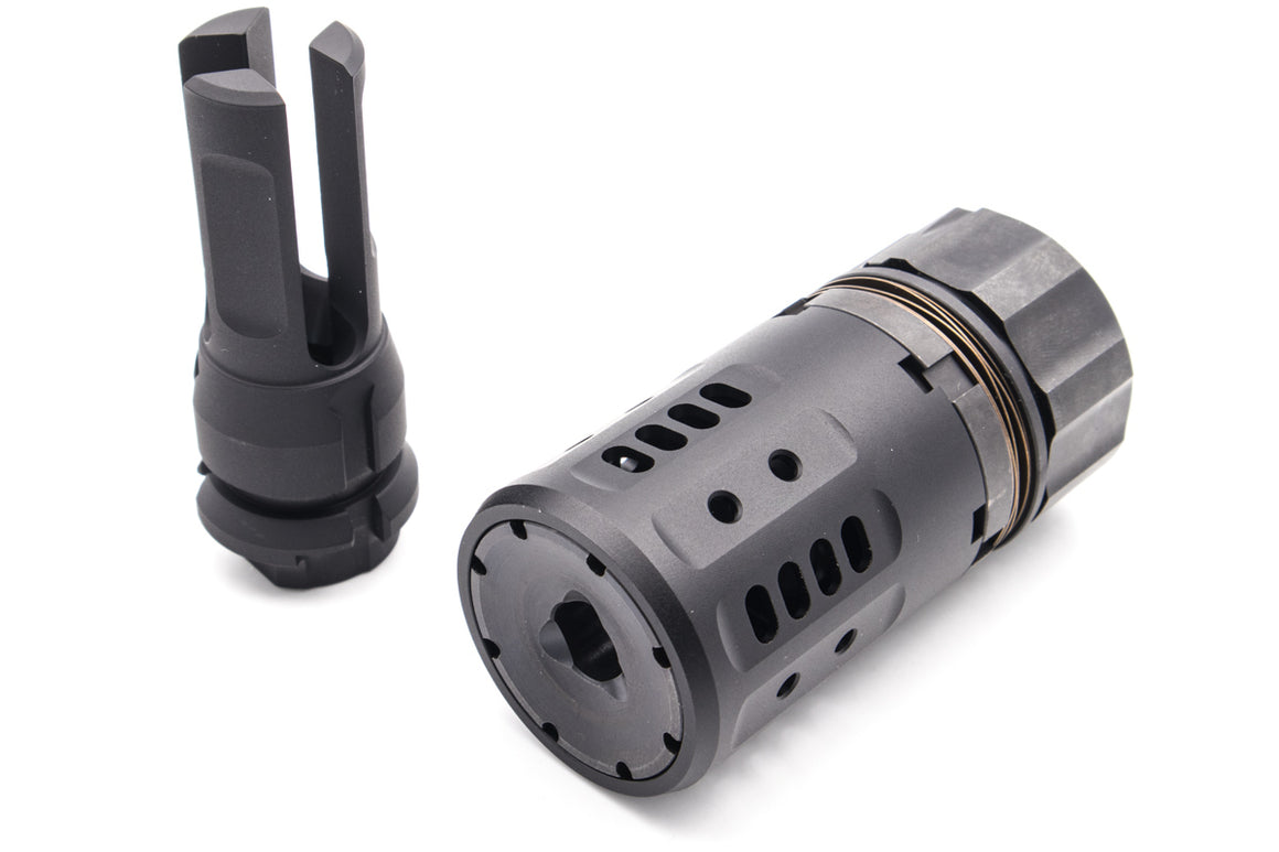 Arron Smith PRO Style Dummy Airsoft Muzzle Brake ( with MIRCO Brake Flash Hide 14mm CCW )