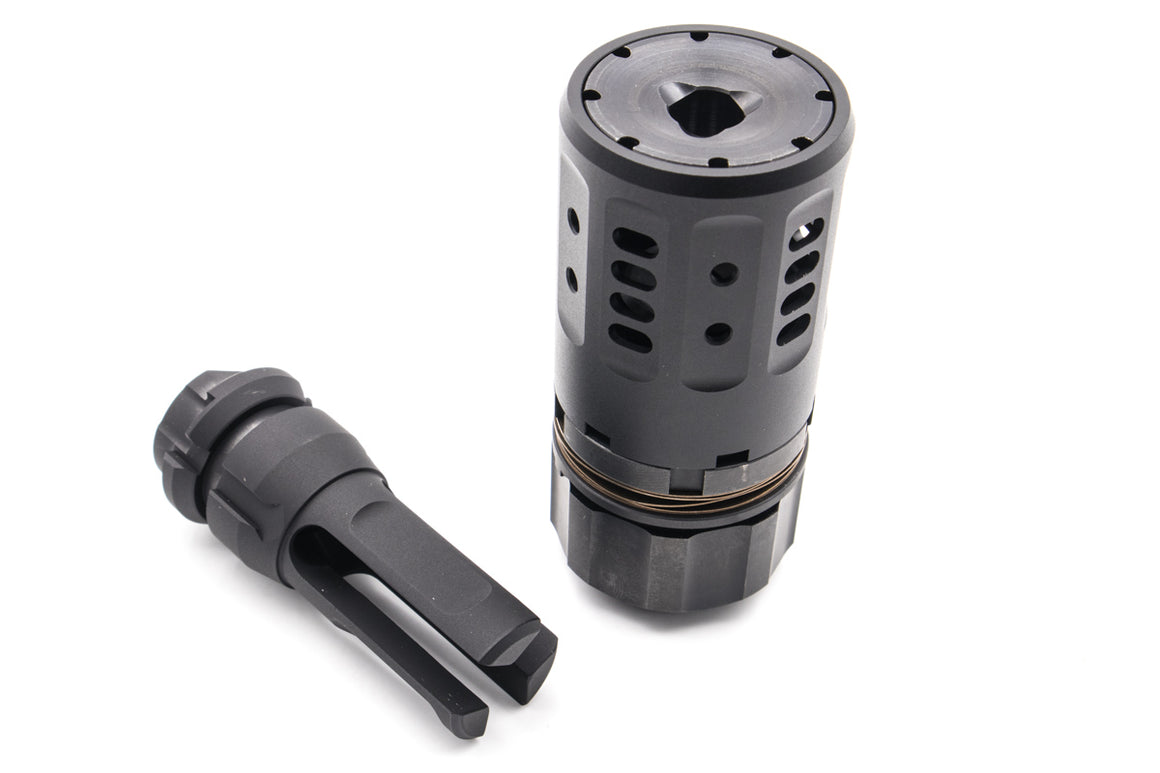 Arron Smith PRO Style Dummy Airsoft Muzzle Brake ( with MIRCO Brake Flash Hide 14mm CCW )