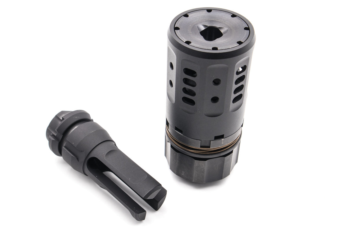 Arron Smith PRO Style Dummy Airsoft Muzzle Brake ( with MIRCO Brake Flash Hide 14mm CCW )