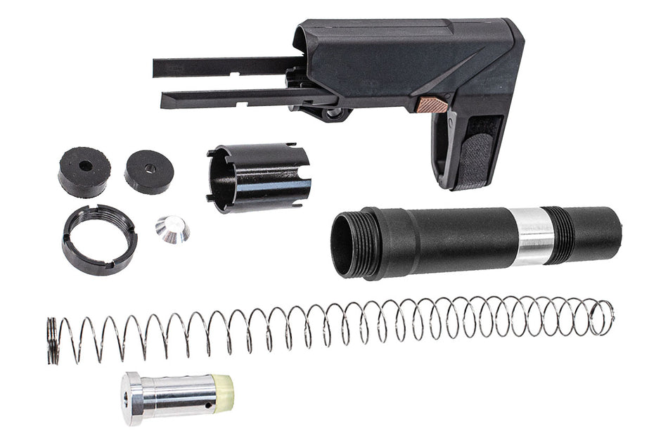 Arron Smith SBT Style M4 Brace Stock For Marui TM MWS GBBR Series / GHK / WA / VFC M4 GBBR Series-AS-SK01-AFT-BK