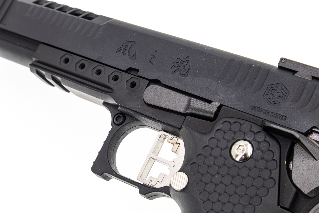 AW HX2432 .38 Supercomp Race GBB Airsoft Pistol with Scope Mount ( Full Auto Ver. ) ( Black )