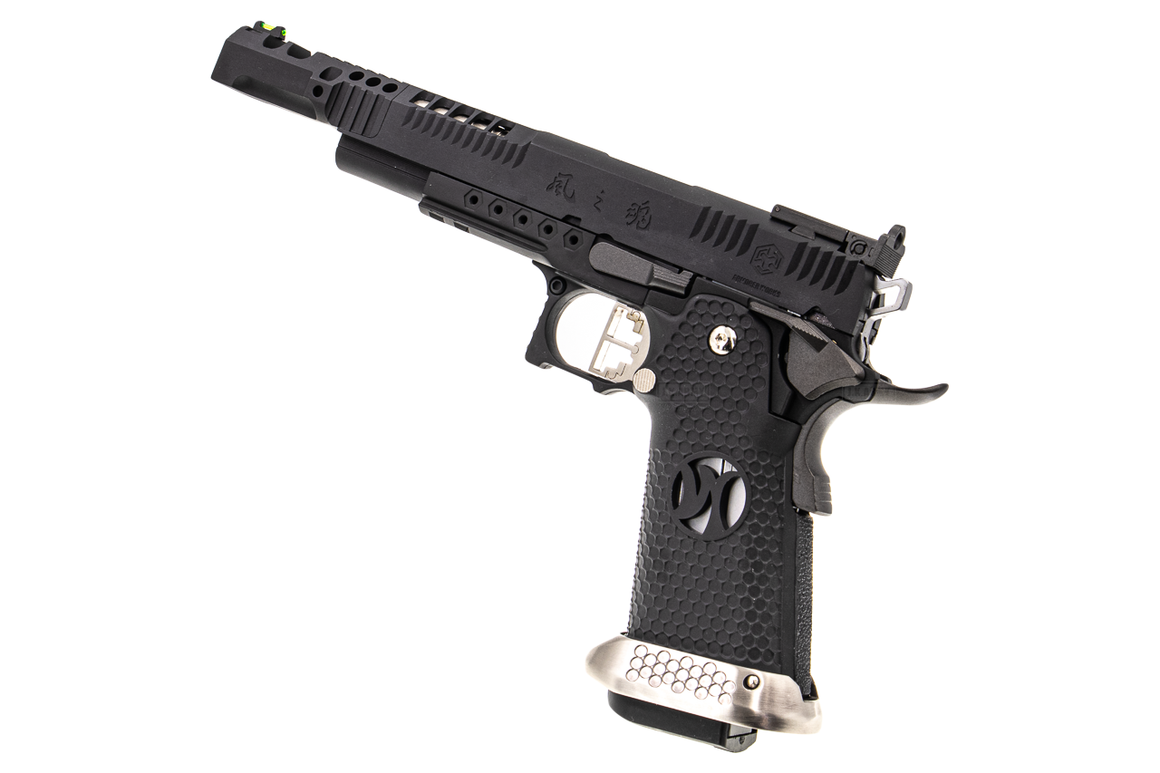 AW HX2432 .38 Supercomp Race GBB Airsoft Pistol with Scope Mount ( Full Auto Ver. ) ( Black )