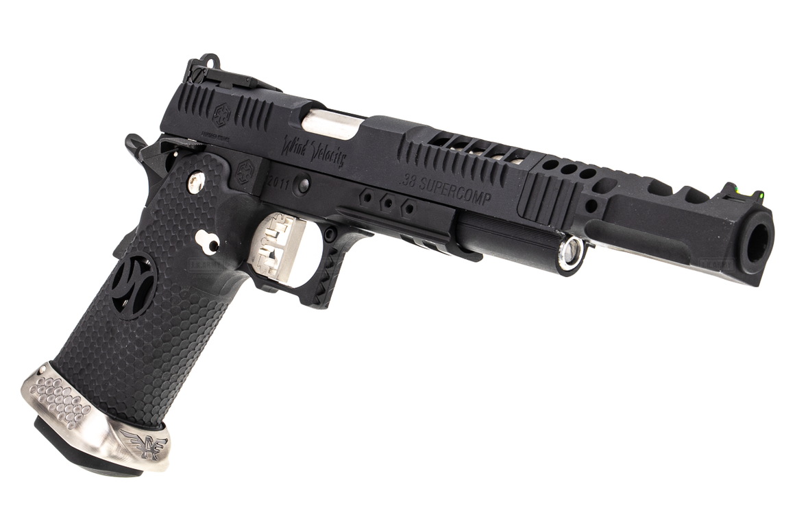 AW HX2432 .38 Supercomp Race GBB Airsoft Pistol with Scope Mount ( Full Auto Ver. ) ( Black )