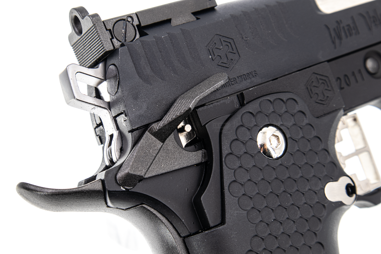 AW HX2432 .38 Supercomp Race GBB Airsoft Pistol with Scope Mount ( Full Auto Ver. ) ( Black )