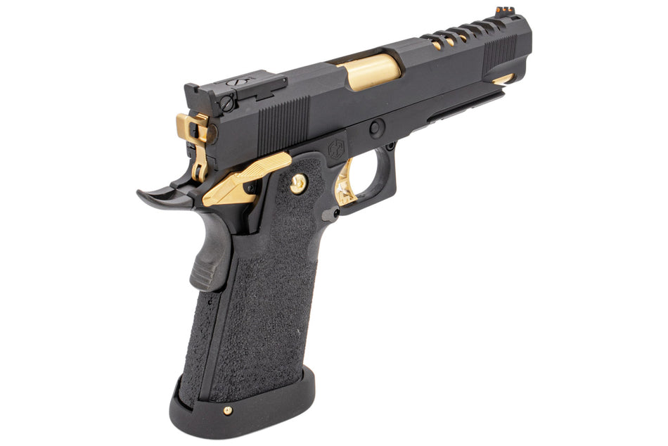 Armorer Works AW HX2701 Hi-Capa 5.1 GBB Pistol ( Black and Gold )