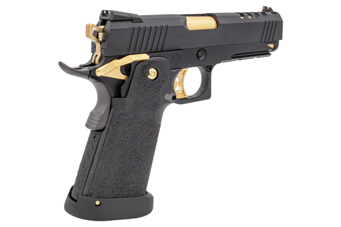Armorer Works AW HX2711 Hi-Capa 4.3 GBB Pistol ( Black and Gold )