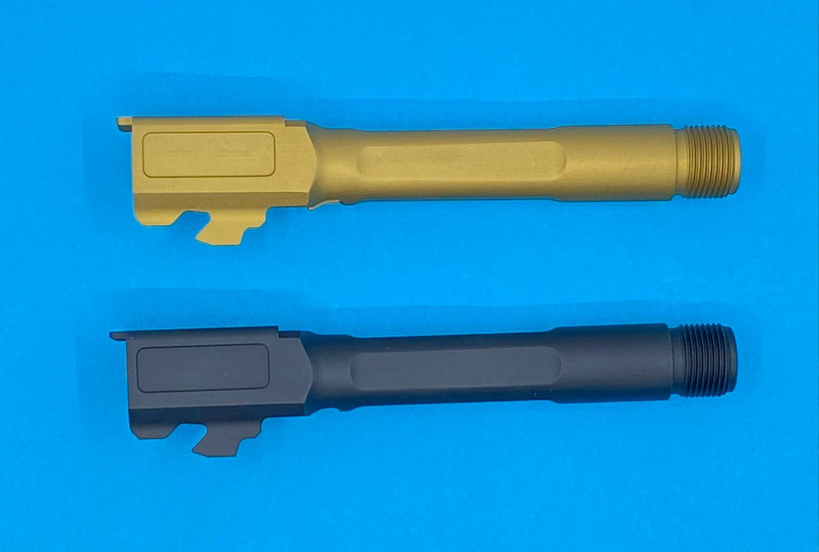 Pro-Arms S Type 14mm CCW Thread Barrel for UMAREX / VFC Glock 19X / Gen4 / G45 ( Black / Ti-Gold )-Titanium Gold