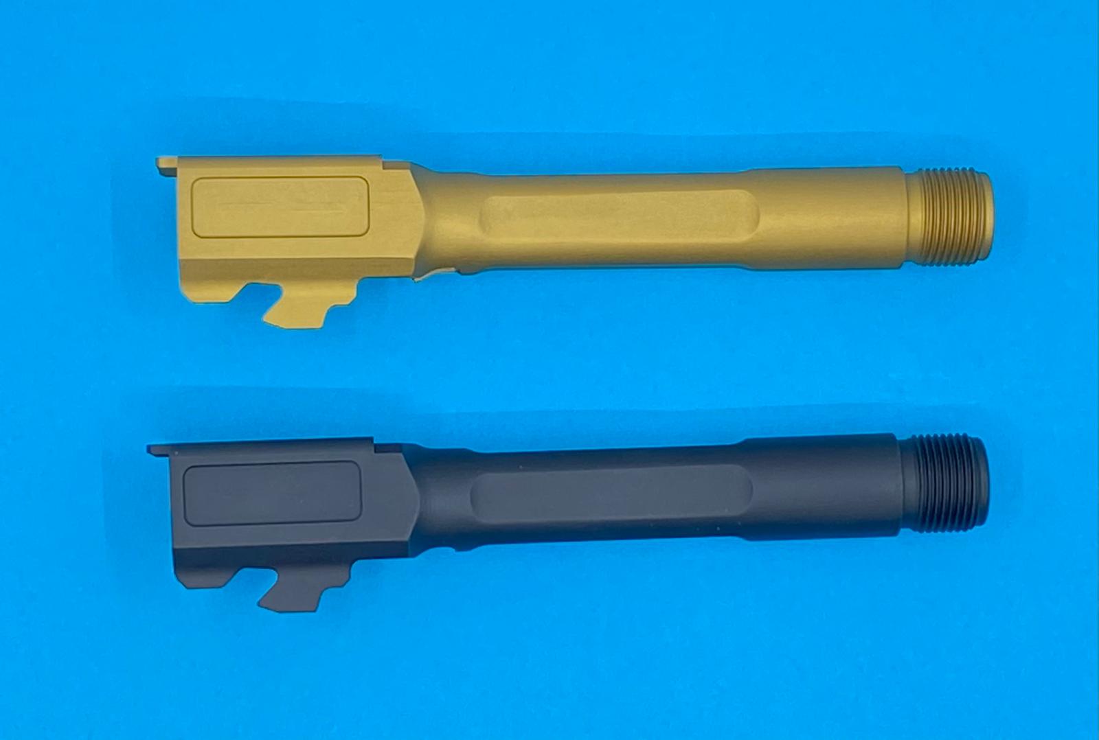 Pro-Arms S Type 14mm CCW Thread Barrel for UMAREX / VFC Glock 19X / Gen4 / G45 ( Black / Ti-Gold )-Titanium Gold