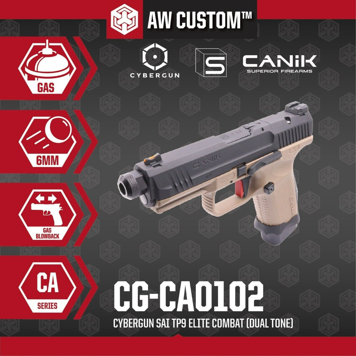 Cybergun SAI TP9 Elite Combat GBB Pistol ( Dual Tone )