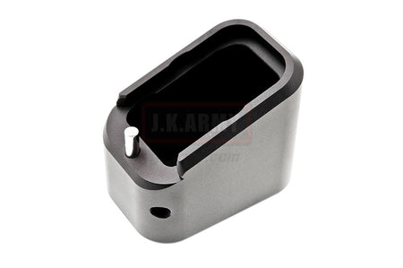 BA CNC Aluminum TT Style ( Long ) Magazine Pad Extension for Marui Model 17 / 18 / 26 / 34 GBB Magazine ( Black )
