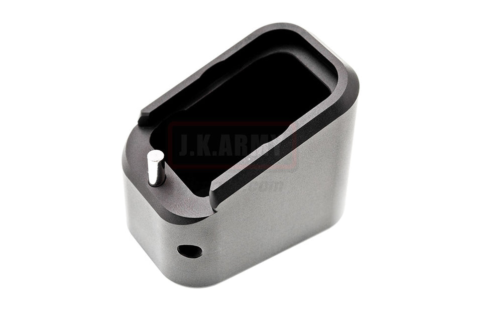 BA CNC Aluminum TT Style ( Long ) Magazine Pad Extension for Marui Model 17 / 18 / 26 / 34 GBB Magazine ( Black )