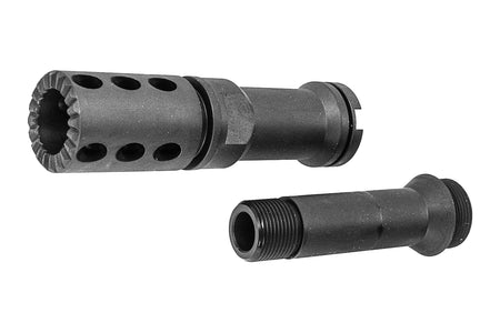 BBT Steel Extend Short Type Outer Barrel with Flash Hider for VFC M249 GBB