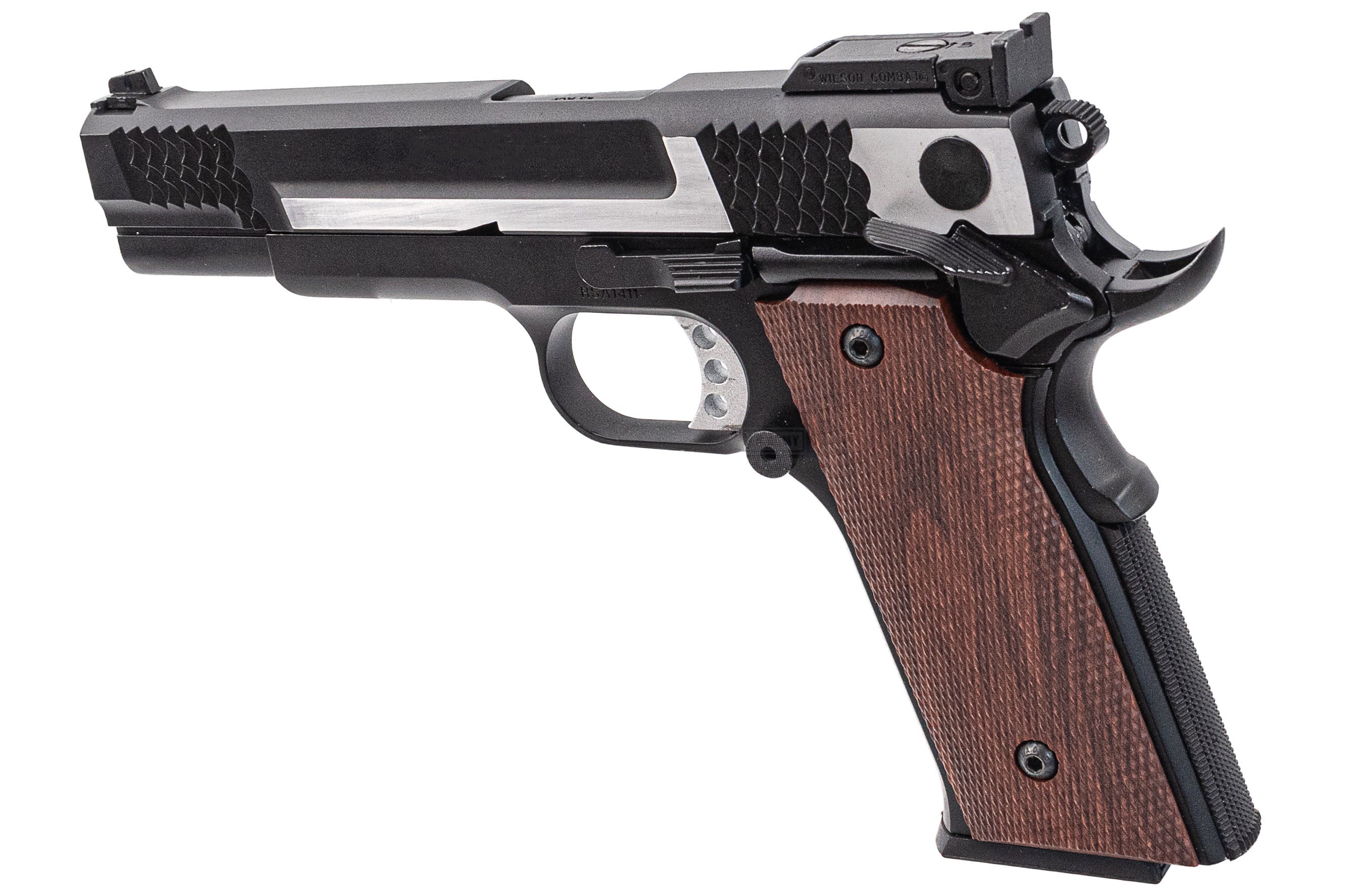 FCW X Double Bell M945 GBB Pistol Airsoft ( Black Slide With Brushed Silver & Black Frame )