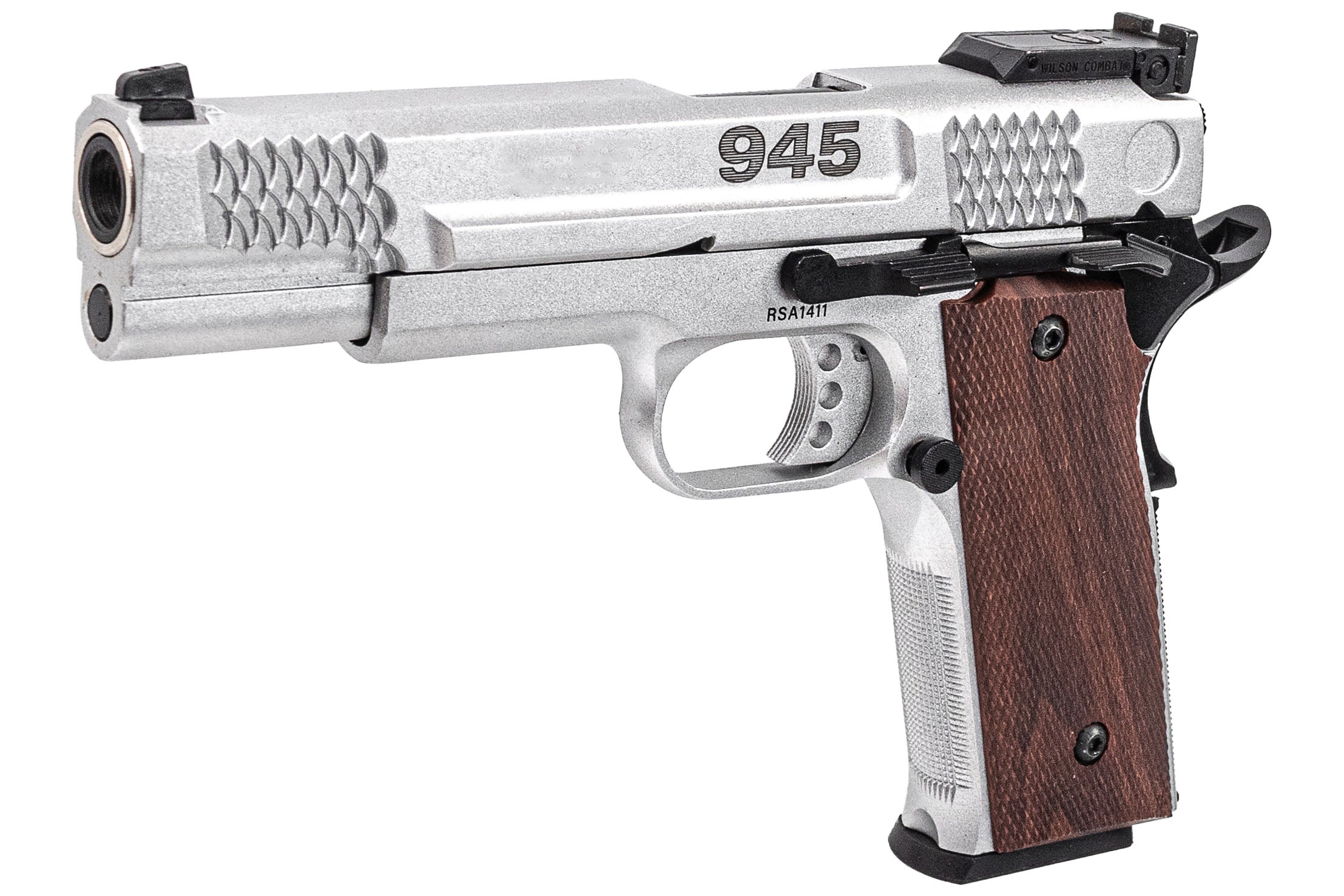 FCW X Double Bell M945 GBB Pistol Airsoft ( Silver ) – Prozi Shop