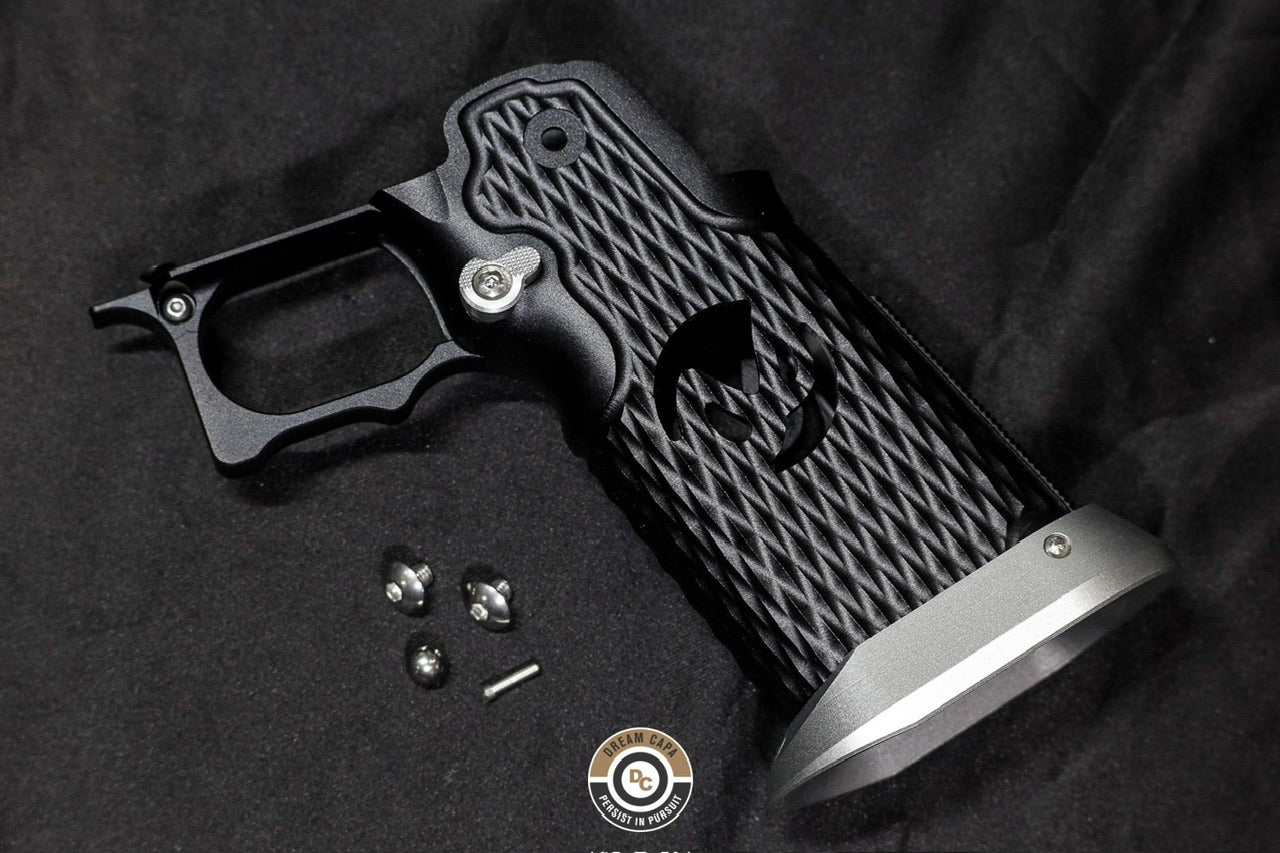 Dream Capa DCP CNC Aluminium INF Grip ( Infinity Diamond Hollow SV Style ) For TM Hi-Capa GBBP Airsoft Series ( 5-Axis CNC Machining ) Red