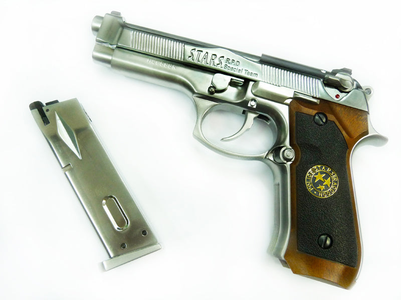 SAMURAI EDGE STANDARD MOD - Biohazard Full Metal GBB Pistol ( Silver )