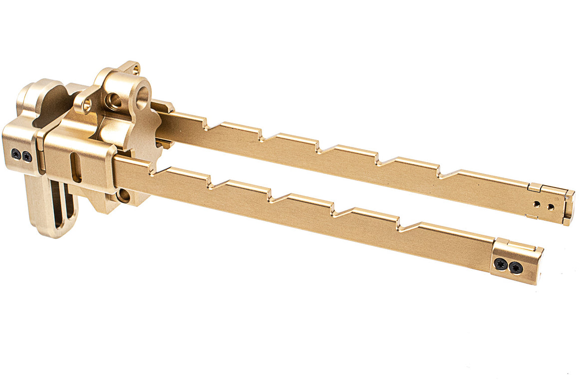 Bow Master x GMF 5 Position Buttstock for UMAREX / VFC MP5K GBB Series ( Gold DE )