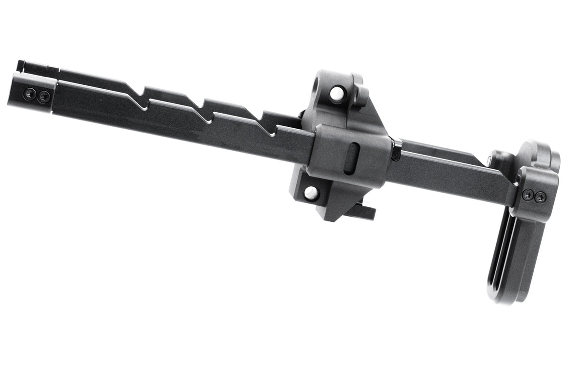 Bow Master x GMF 5 Position Buttstock & Picatinny Rail M1913 20mm Stock Adapter for UMAREX / VFC HK53 MP5 GBB Series & TM MP5A5 Next Gen AEG Series