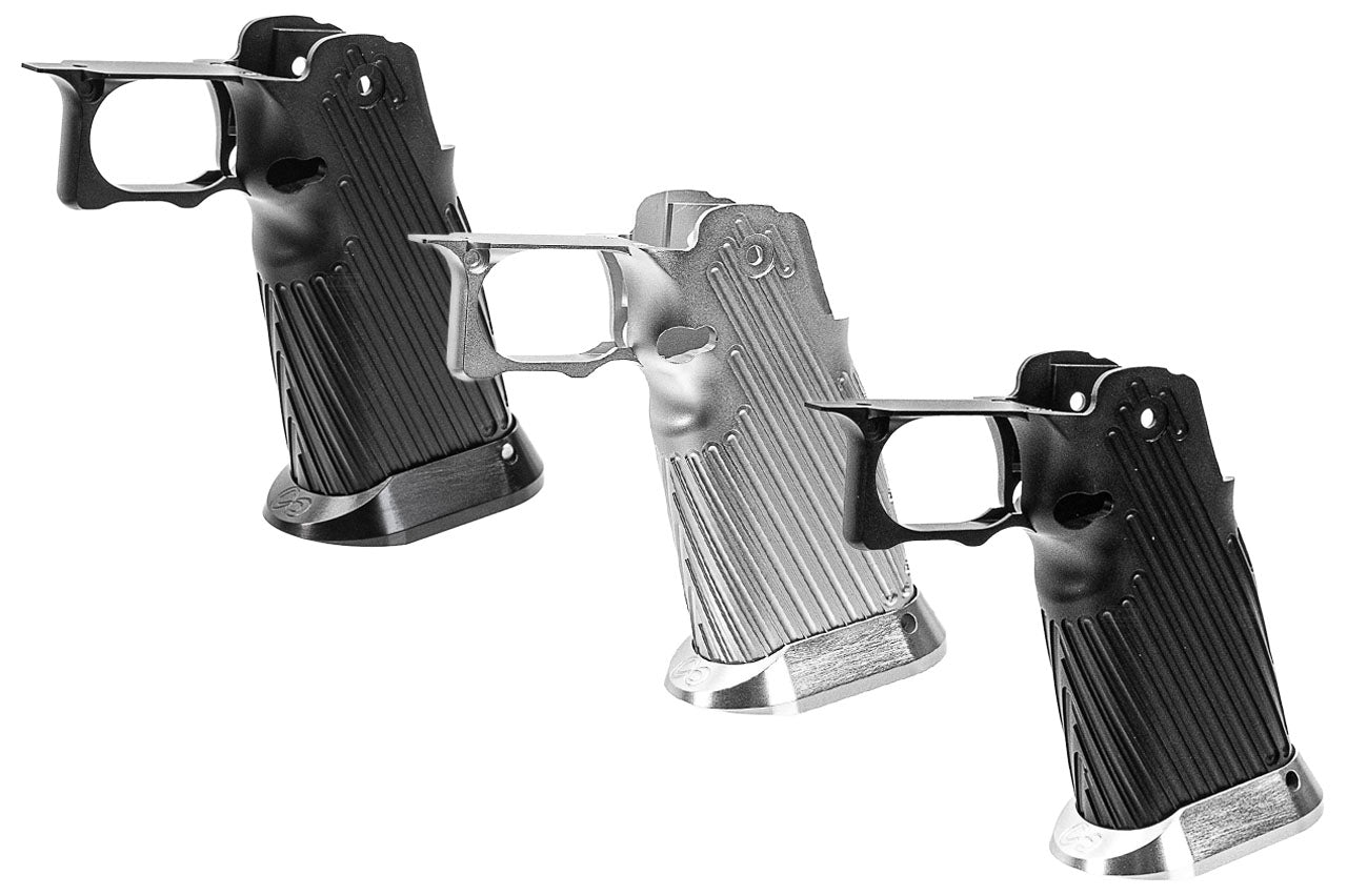 Bomber CNC Aluminium INF Style Grip ( Type D ) For TM Hi-Capa GBBP Airsoft Series-Silver