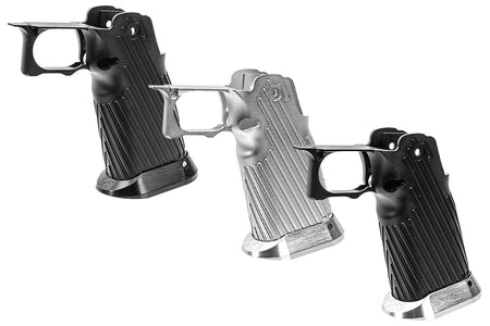 Bomber CNC Aluminium INF Style Grip ( Type D ) For TM Hi-Capa GBBP Airsoft Series-Silver